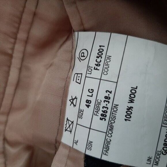 JOS. A. BANK 100% Wool Blazer Jacket Fine Houndstooth Pattern Men's Sz 48 L - Picture 10 of 10